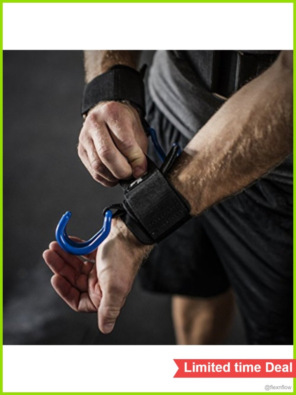 Lifting Hooks Heavy Duty Grip Straps for Weightlifting Strength Training - Picture 2 of 4